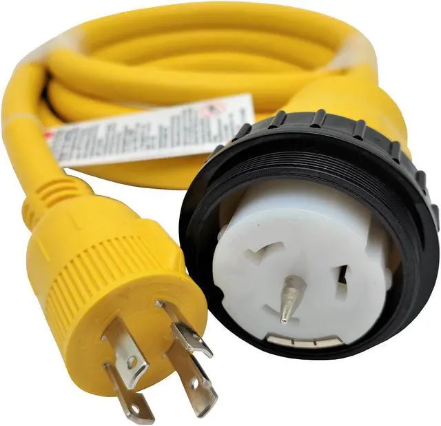 Main image of Parkworld 62176A Shore Power Adapter Generator 30A L14-30P Male to Marine 50A SS2-50R Female with Locking Ring 10 ft.