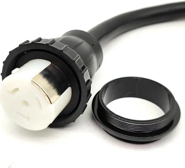 Alt view image 2 of 5 - Parkworld 63043 RV Shore Power 50A Extension Cord Adapter , NEMA 14-50P to SS2-50R Straight Plug for Generator 1.5 ft.