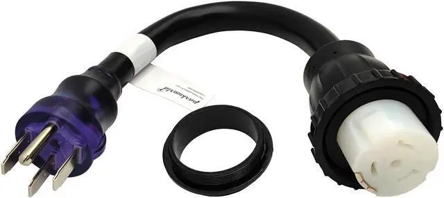 Main image of Parkworld 63043 RV Shore Power 50A Extension Cord Adapter , NEMA 14-50P to SS2-50R Straight Plug for Generator 1.5 ft.