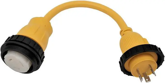 Alt view image 4 of 4 - Parkworld 885927Y Shore Power Adapter Cord RV 30A 125V L5-30P Male to Marine SS1-50R 50A 125V Female
