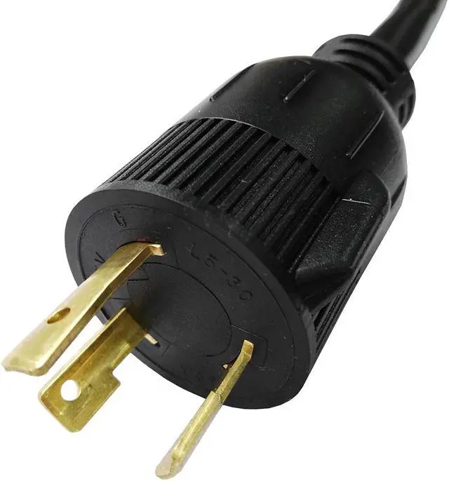 Alt view image 3 of 3 - Parkworld 886016 Splitter 3-Prong 30 AMP Locking L5-30P Male to RV TT-30R + Generator 5-20R (Household 5-15R) Female, Generator Y Adapter Cord