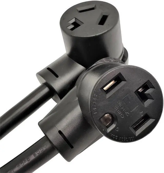 Alt view image 2 of 4 - Parkworld 886610 Dryer Splitter, NEMA 14-30 Male Plug to 14-30 & 10-30 Female Receptacle, Dryer 4-Prong 30 AMP Y Adapter Cord