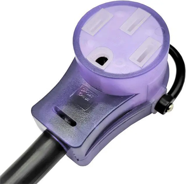 Alt view image 2 of 3 - Parkworld 691845A Power Adapter Cord 4-Prong Generator 30A Locking L14-30P Male to RV 50 AMP 14-50R Female with Handle 4 ft.