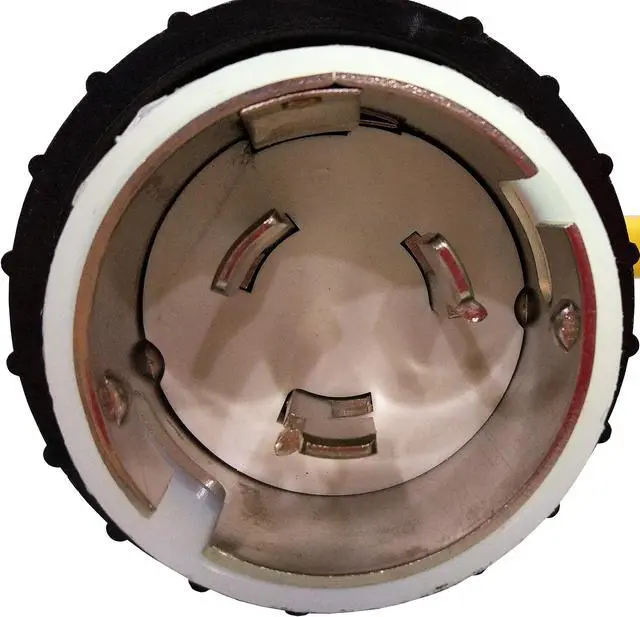 Alt view image 3 of 6 - Parkworld 885804 Splitter Marine Shore Power SS2-50P Male Plug to (2) SS1-50R Female Receptacle, (1) 250V to (2) 125V Y Adatper Cord