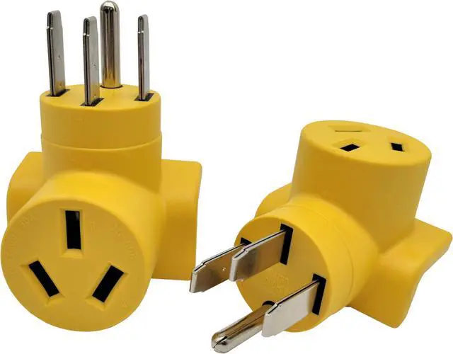 Main image of Parkworld 62862 NEMA 14-50P to 10-50R One Piece Compact Adapter RV to Oven Adaptor Output 50amp 250Volt