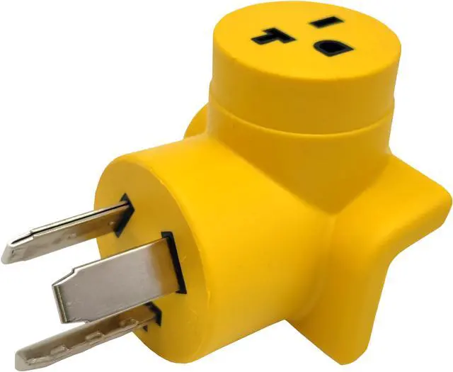 Alt view image 4 of 4 - Parkworld 62992 NEMA 10-30P to 6-20R T-Blade 6-15R One Piece Compact Adapter Dryer to A/C Adaptor Output 20amp 250Volt