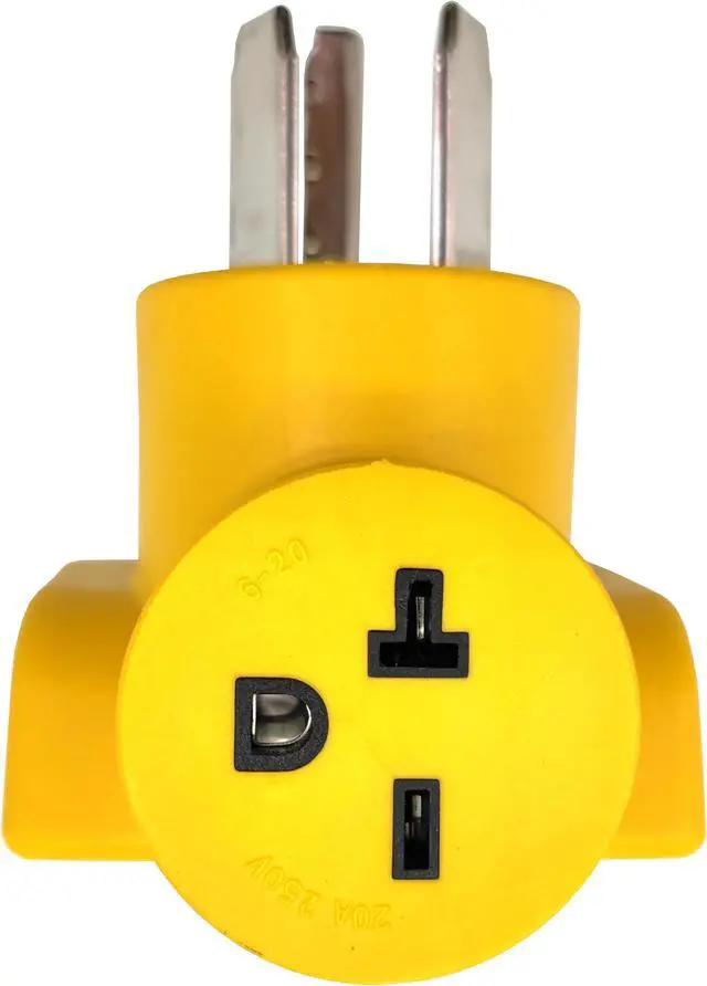 Alt view image 2 of 4 - Parkworld 62992 NEMA 10-30P to 6-20R T-Blade 6-15R One Piece Compact Adapter Dryer to A/C Adaptor Output 20amp 250Volt