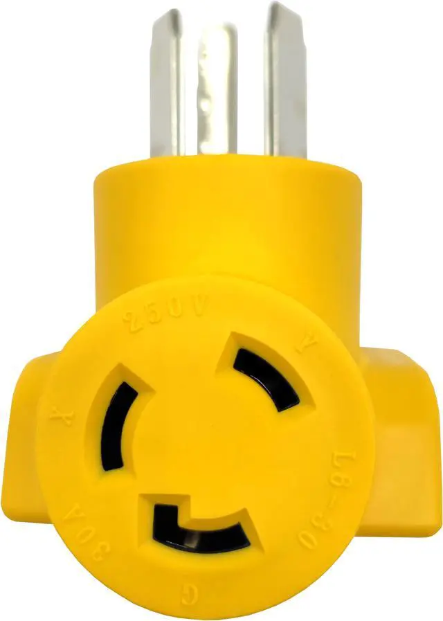 Alt view image 2 of 4 - Parkworld 62985 Dryer 3 Prong Adapter NEMA 10-30P to L6-30R One Piece Compact Adapter, Output 30amp 250volt