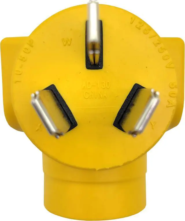 Alt view image 3 of 4 - Parkworld 63074 NEMA 10-50P to 6-20R T-Blade 6-15R One Piece Compact Adapter Stove to A/C Adaptor Output 20amp 250Volt