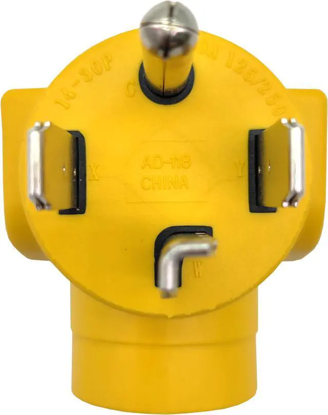 Alt view image 3 of 4 - Parkworld 63135 NEMA 14-30P to 6-20R T-Blade 6-15R One Piece Compact Adapter Dryer to A/C Adaptor Output 20amp 250Volt