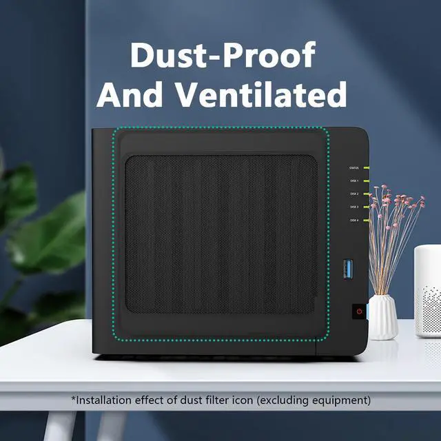 Alt view image 2 of 6 - ADJNPCY Dust Filter Cover for Synology Nas DS916+ DS416 DS416play DS415+ DS415play DS414 DS412+ 4Bay Storage servers