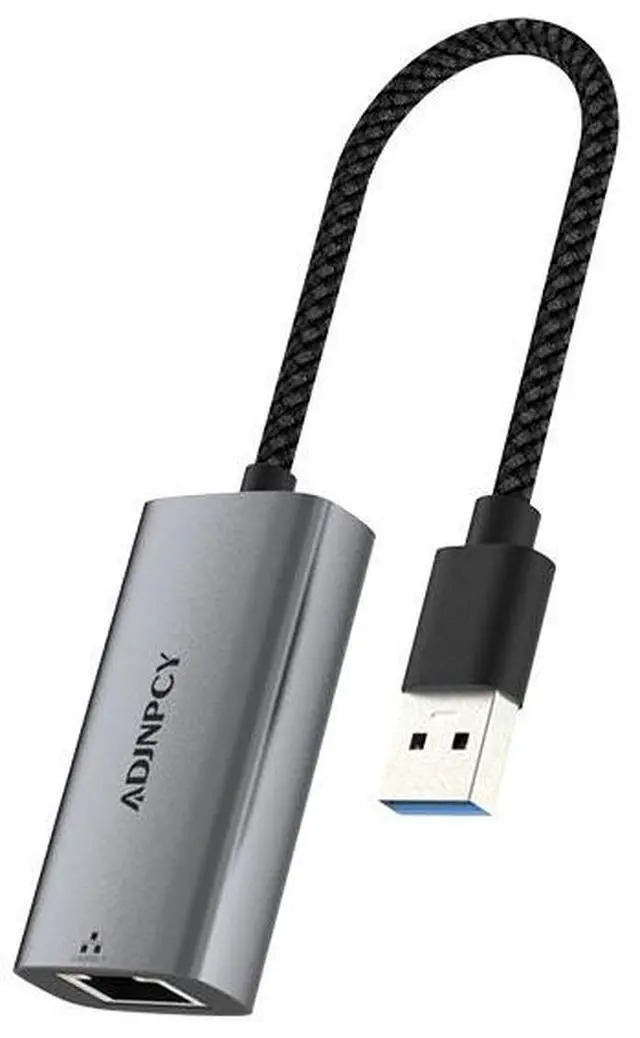 Alt view image 7 of 7 - ADJNPCY USB-A to Ethernet Adapter,USB3.0 to 2.5 Gbps Ethernet LAN Network Adapter,Aluminum Portable,for MacBook , and Later, Lenovo and Later, XPS