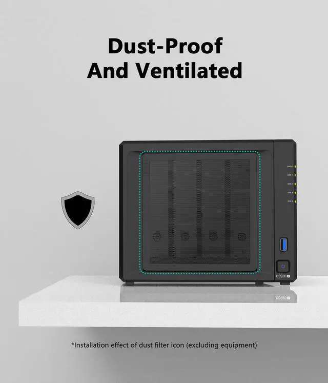 Alt view image 2 of 7 - ADJNPCY Dust Filter Covers for Synology NAS DS923+ DS920+ DS918+ DS418+ DiskStation Manager Tower Server
