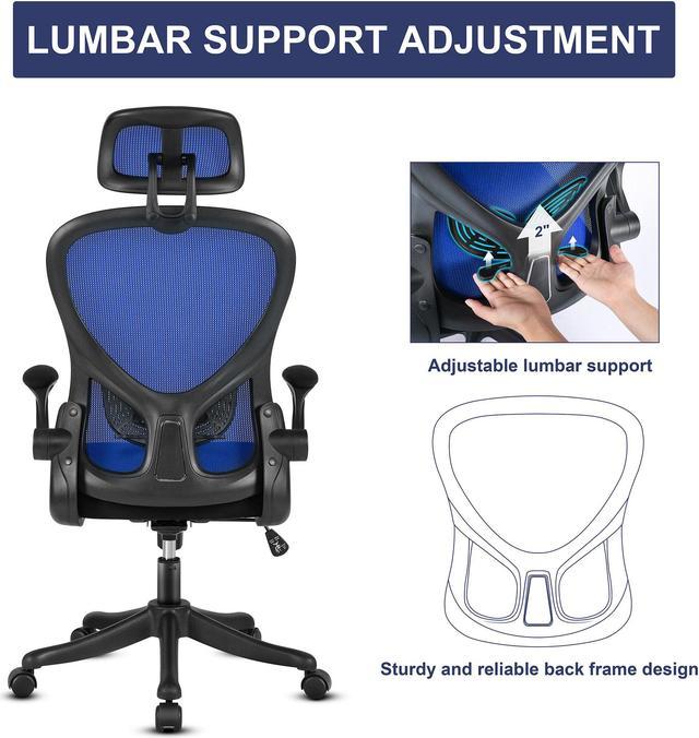 Misolant Ergonomic Chair, Office Desk Chair, Office Chair, Desk Chair with  Headrest, Ergonomic Office Chair Adjustable Lumbar Support and Flip up  Armrest, Office Desk Chair Ergo Computer Chair - Yahoo Shopping