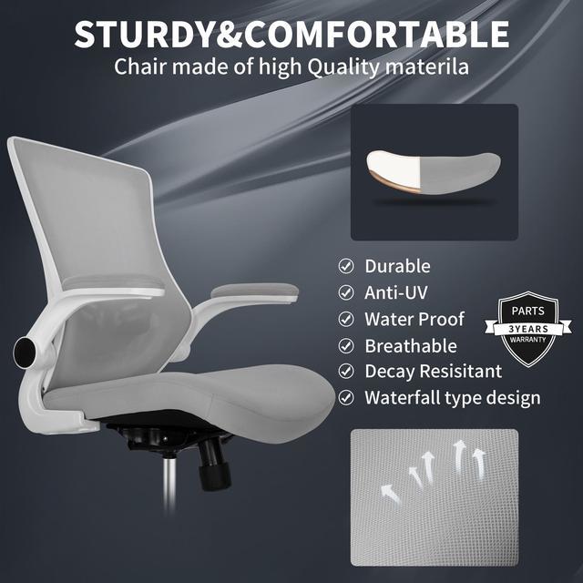 Misolant Ergonomic Office Chair with Footrest, Ergonomic Desk