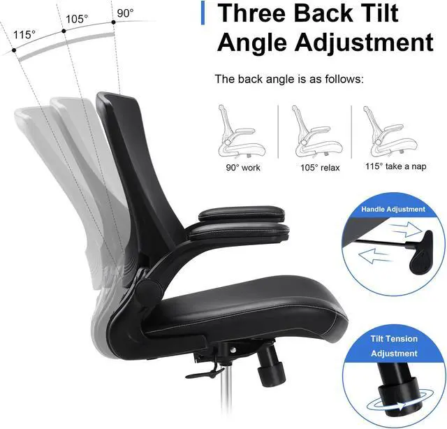 Alt view image 6 of 6 - Misolant Drafting Chair, Tall Office Chair for Standing Desk, Office Chair Ergonomic Desk Chair with Adjustable Lumbar Support and Footrest, Tall Adjustable Office Chair (Black)