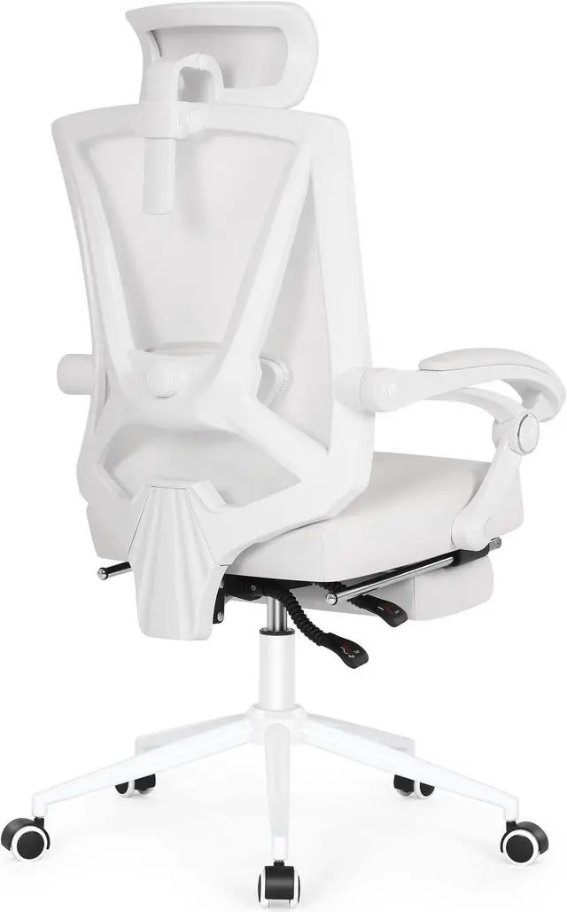 Main image of Misolant Ergonomic Office Chair with Footrest, Ergonomic Desk Chair with Adjustable 2D Lumbar Support, High Back Office Chair with Adjustable Headrest, Comfortable Leather Office Chair