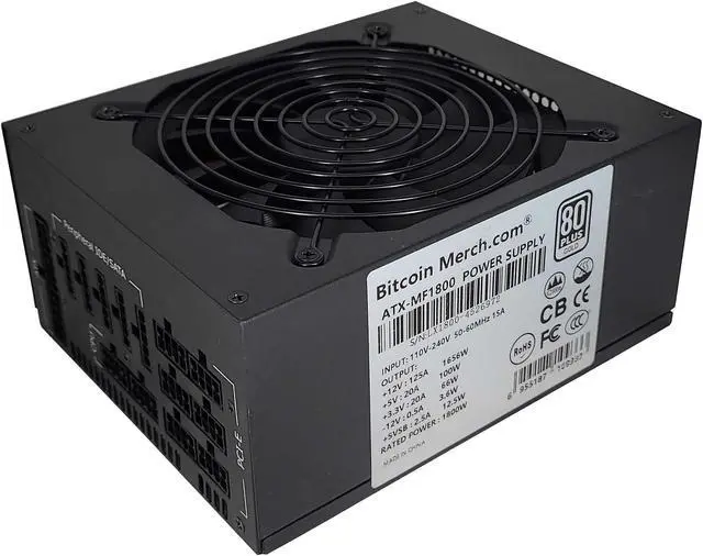 Main image of Bitcoin Merch® - 1600W 110V US Fully Modular ATX Mining Power Supply