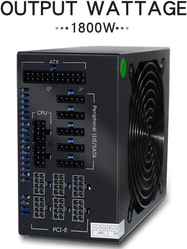 Alt view image 3 of 4 - Bitcoin Merch® - 1600W 110V US Fully Modular ATX Mining Power Supply
