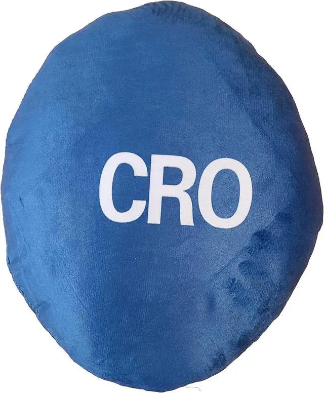Alt view image 2 of 2 - Blue Cronos (CRO)  Stuffed Plush Pillow Cryptocurrency Crypto Currency Decoration