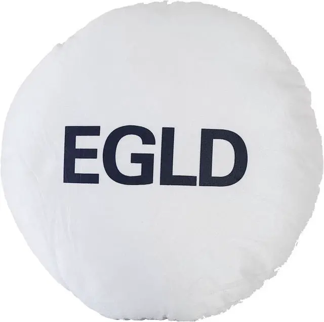 Alt view image 2 of 2 - White/Black Elrond (EGLD) Stuffed Plush Pillow Cryptocurrency Crypto Currency Decoration