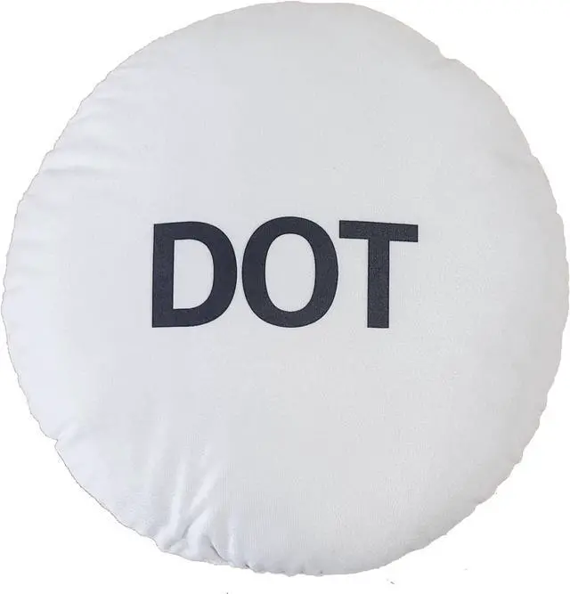 Alt view image 2 of 2 - White/Black/Pink Polkadot (DOT) Stuffed Plush Pillow Cryptocurrency Crypto Currency Decoration