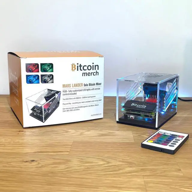 Alt view image 3 of 7 - Bitcoin Merch® MARS LANDER Solo Bitcoin Miner - Up to 250GH/s