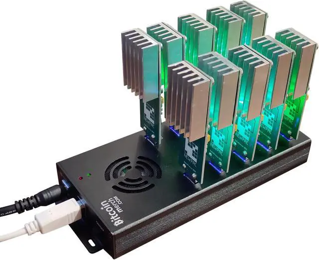 Alt view image 2 of 5 - Bitcoin Merch® - 10 Port Powered USB Hub ONLY 120W 12V 10A, FOR Compac F, NewPac, Antminer, Moonlander - USB Miners NOT included!