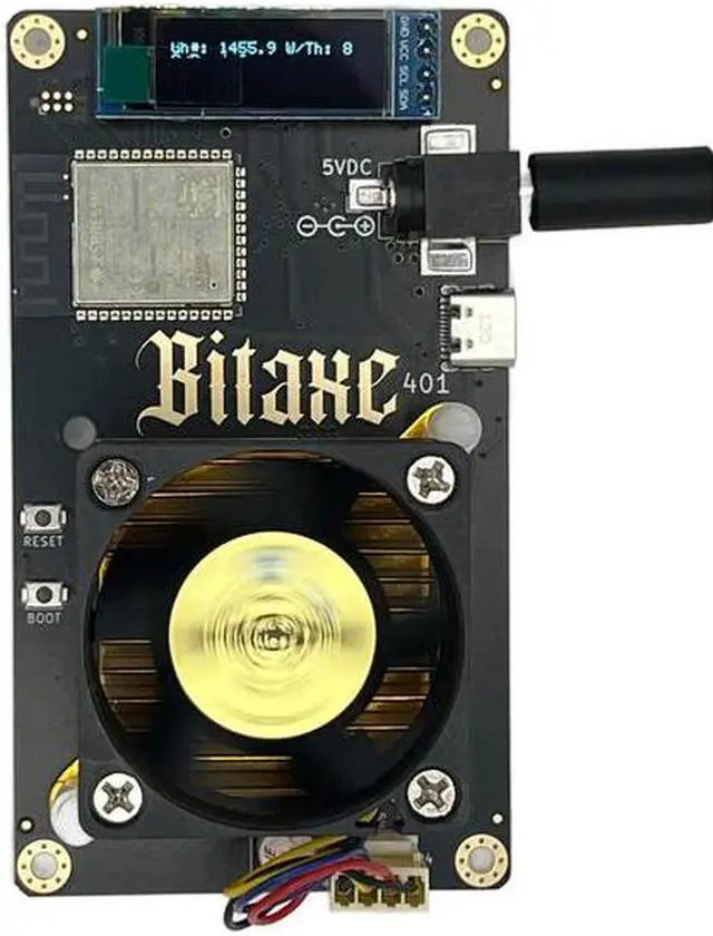 Main image of Bitcoin Merch Bitaxe 401 Supra + Power Supply Bitcoin Miner 600GH/s.+