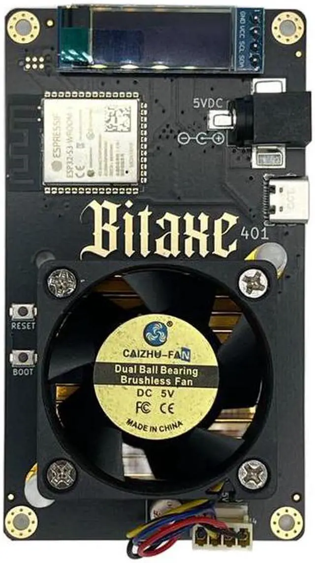 Alt view image 2 of 3 - Bitcoin Merch Bitaxe 401 Supra + Power Supply Bitcoin Miner 600GH/s.+