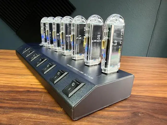 Alt view image 2 of 6 - Bitcoin Merch - 7x Nerd Miner 2 - USB Solo Bitcoin Miner COMBO