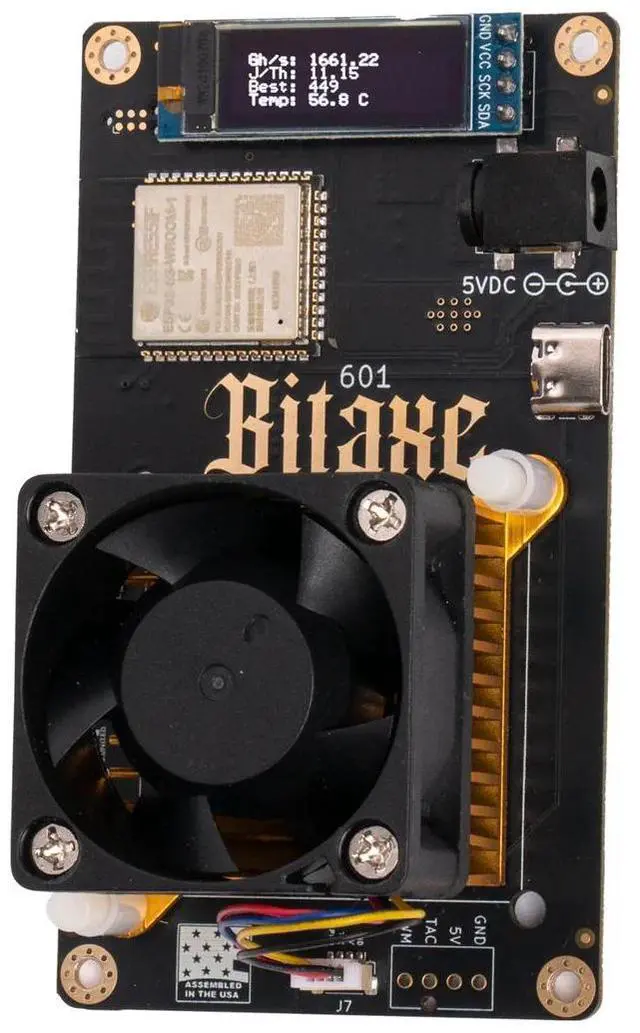 Alt view image 5 of 7 - Bitcoin Merch - Bitaxe 601 Gamma + Power Supply Bitcoin Miner 1.2TH/s+