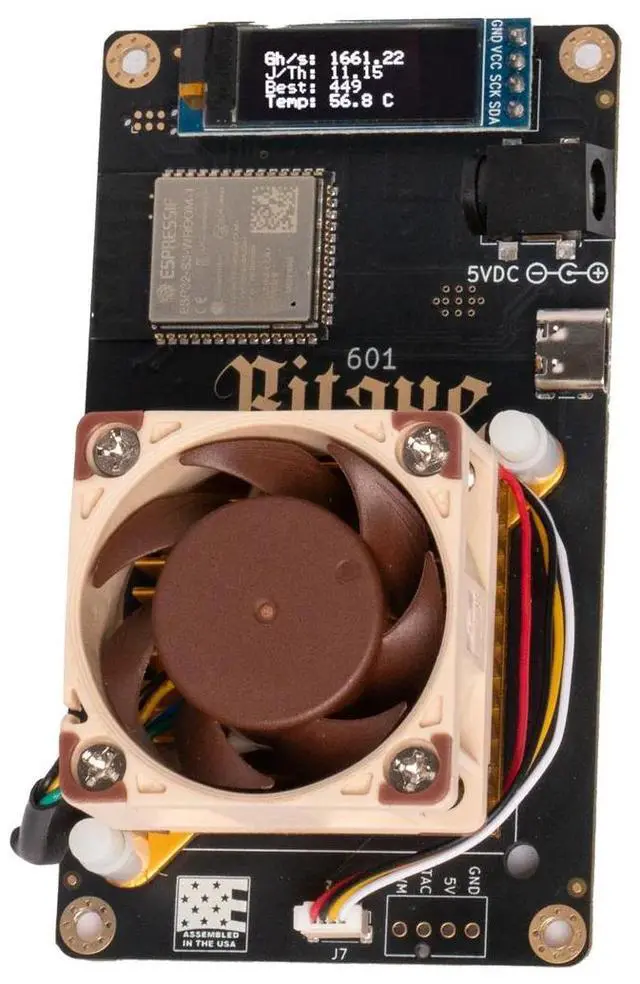 Alt view image 6 of 7 - Bitcoin Merch - Bitaxe 601 Gamma + Power Supply Bitcoin Miner 1.2TH/s+