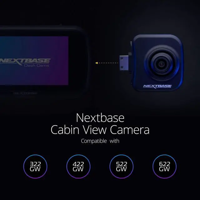 Alt view image 2 of 5 - Nextbase Cabin View Camera, for Nextbase 322GW, 422GW, 522GW, and 622GW Car Dashboard Cameras