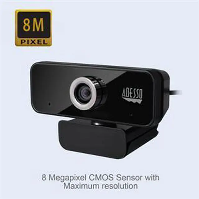 Alt view image 18 of 20 - Adesso CyberTrack 6S Webcam 8 Megapixel 30 fps USB 2.0 CYBERTRACK6S