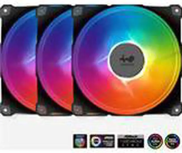 Alt view image 14 of 16 - in win jupiter aj120 high air flow addressable rgb fan kit 120mm (triple pack)