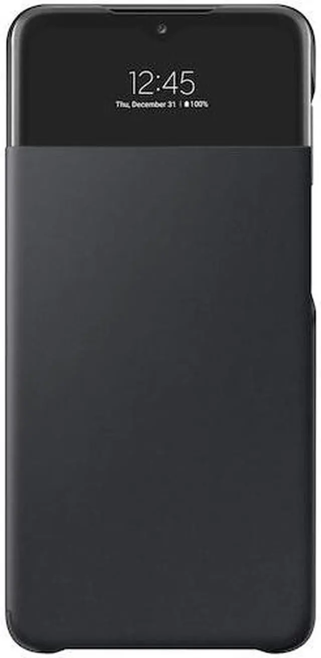 Main image of galaxy a32 5g s view wallet cover black