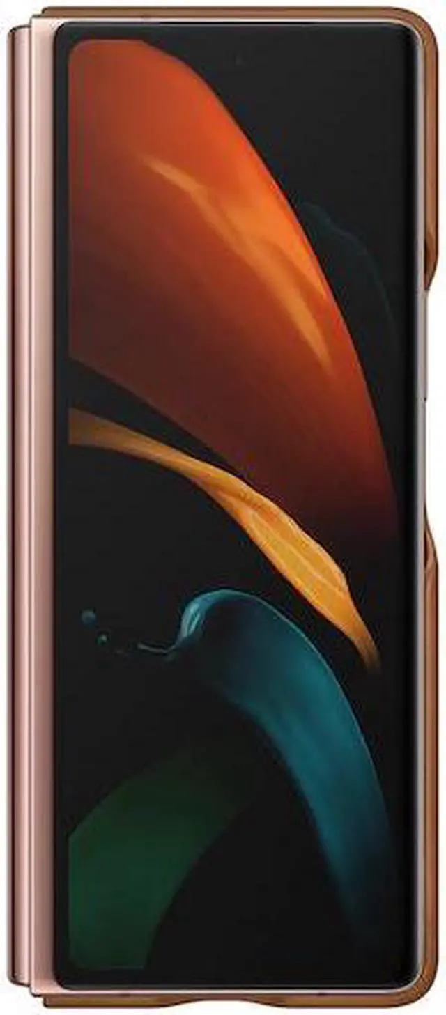 Alt view image 2 of 4 - galaxy z fold2 5g leather cover brown