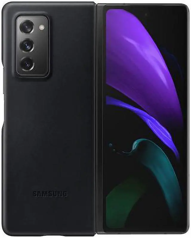 Main image of Galaxy Z Fold2 5G Leather Cover, Black