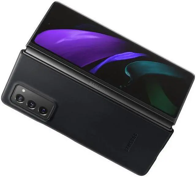 Alt view image 5 of 5 - Galaxy Z Fold2 5G Leather Cover, Black