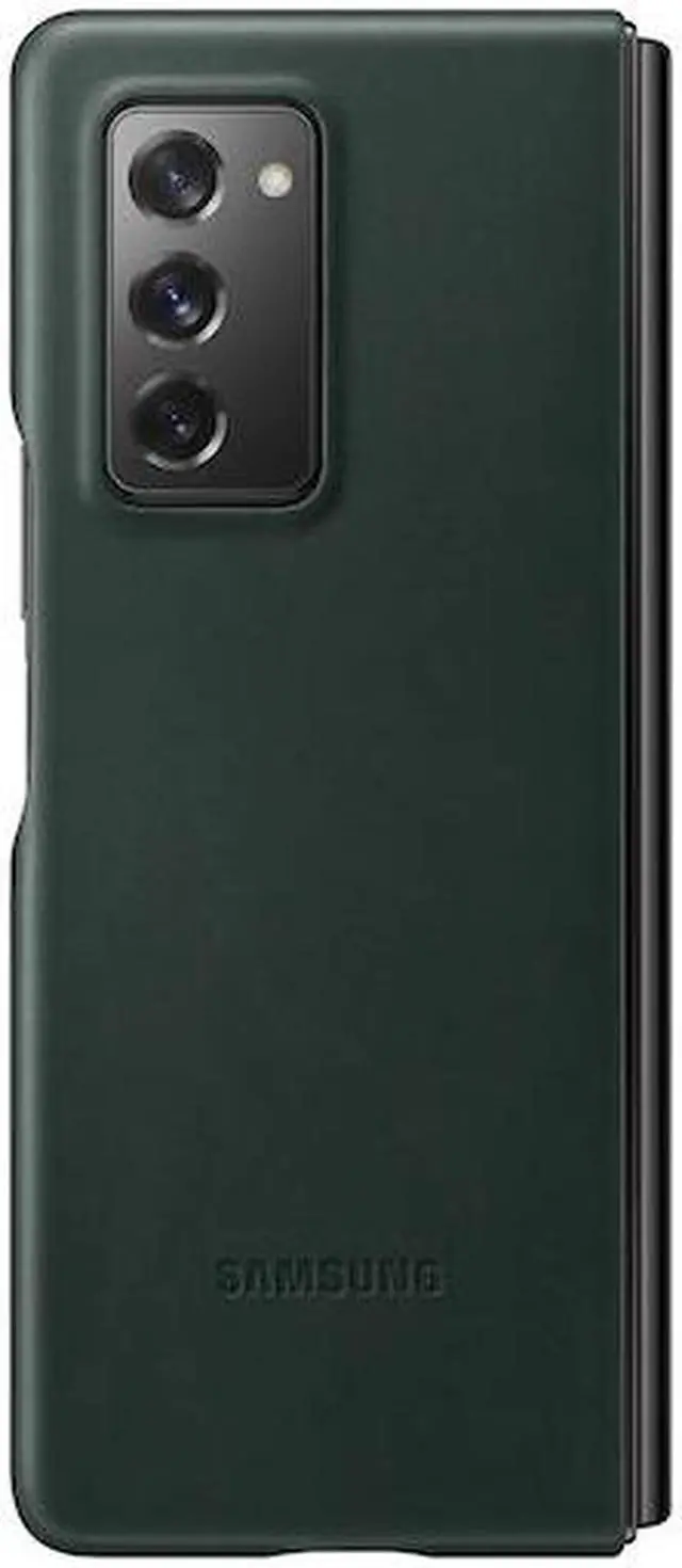 Alt view image 3 of 5 - galaxy z fold2 5g leather cover green