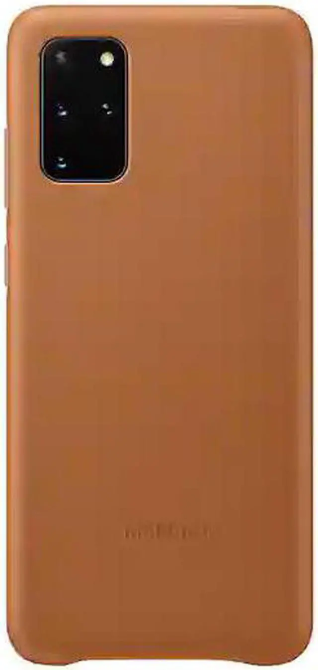 Main image of galaxy s20+ 5g leather cover brown