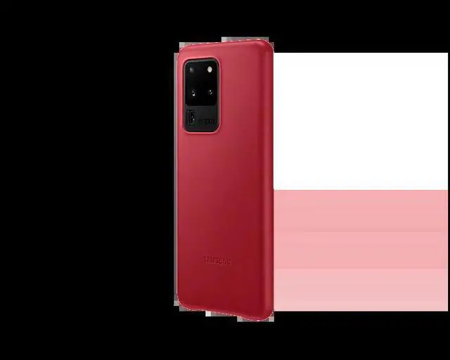 Alt view image 3 of 4 - Galaxy S20 Ultra 5G Leather Cover, Red