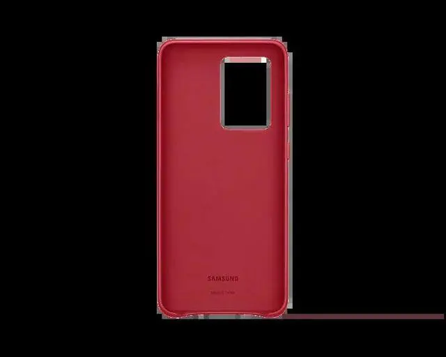 Alt view image 4 of 4 - Galaxy S20 Ultra 5G Leather Cover, Red