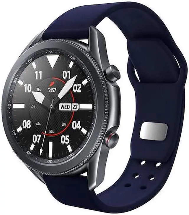 Alt view image 4 of 4 - Quick Change Silicone Sport Band 20mm Navy Blue