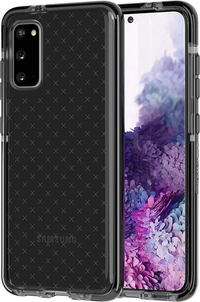 Alt view image 5 of 9 - tech21 Evo Check for Samsung Galaxy S20+ (Plus) 5G Phone Case - Hygienically Clean Germ Fighting Antimicrobial Properties with 12ft Drop Protection, Black -T21-7678