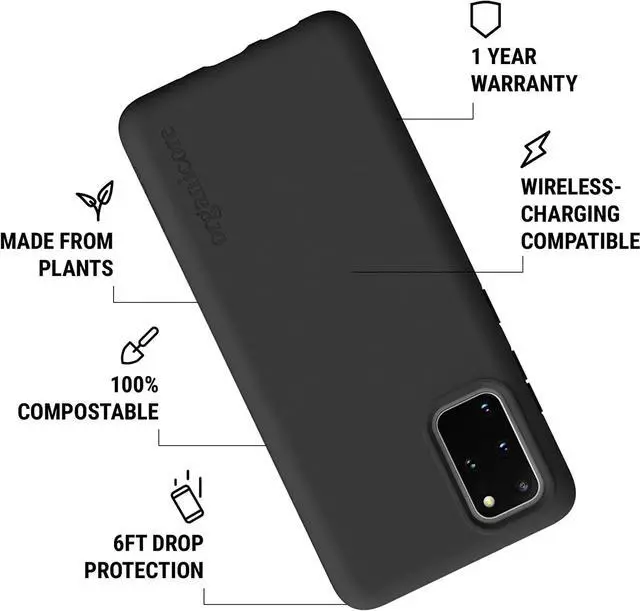Main image of Incipio Organicore Biodegradable Case for Samsung Galaxy S20+ (Plus) - Black -SA-1047-BLK-V