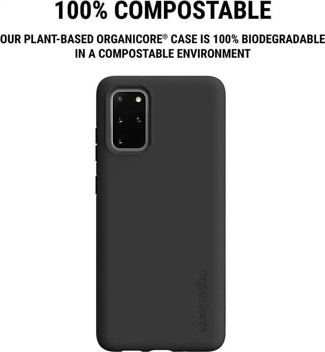 Alt view image 2 of 5 - Incipio Organicore Biodegradable Case for Samsung Galaxy S20+ (Plus) - Black -SA-1047-BLK-V