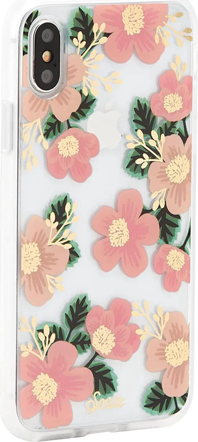 Alt view image 2 of 6 - Sonix Southern Floral Case for iPhone X / Xs Women's Protective Pink Flower Clear Series for Apple iPhone X, iPhone Xs