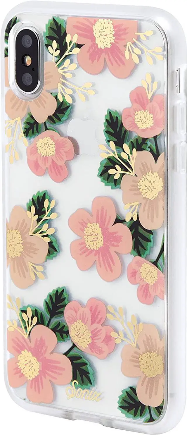 Alt view image 3 of 6 - Sonix Southern Floral Case for iPhone X / Xs Women's Protective Pink Flower Clear Series for Apple iPhone X, iPhone Xs